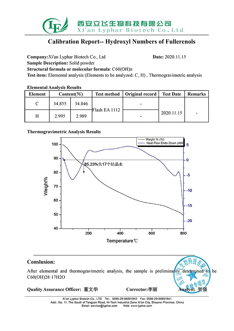 Water Soluble Hydroxyl Fullerene Fullerenols/Fullerenol/Fullerol